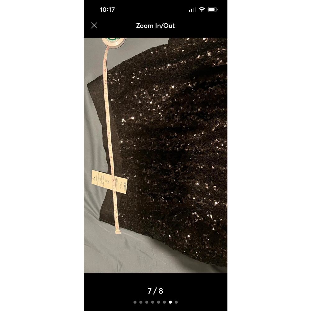 New Bebe black sequin cute party skirt size small - Picture 8 of 8